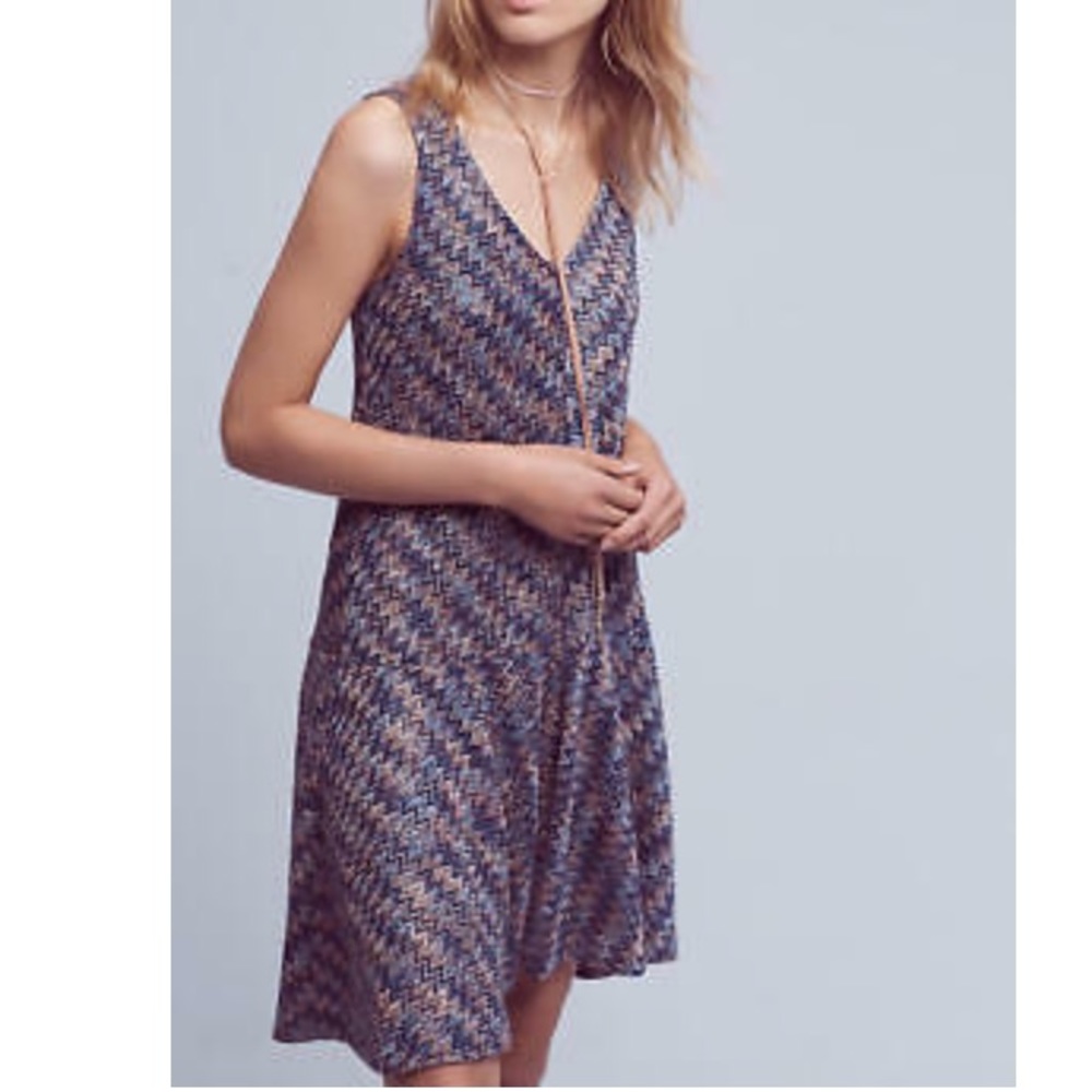 ANTHROPOLOGIE MAEVE Westwater Chevron Knit Dress